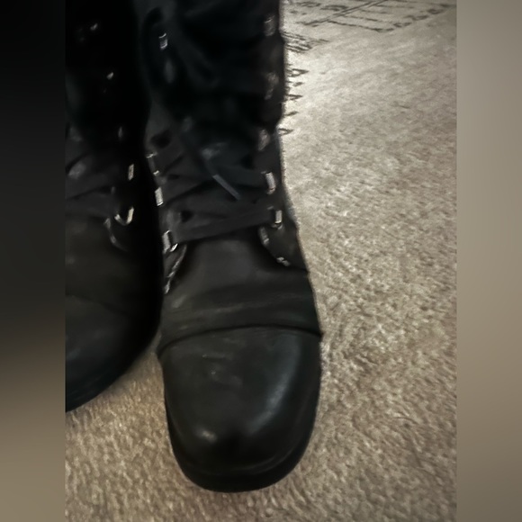 Sorel Women’s Gray Major Carly Boots Lace Up Waterproof Leather Combat Size 7 - Picture 6 of 11